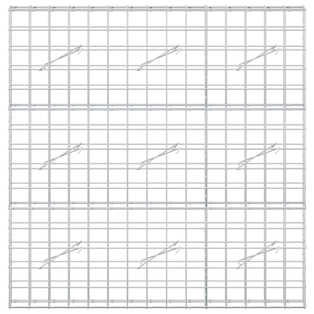 vidaXL Gabion z drutem 5 mm i siatką 10x10 cm 150x10x150 cm
