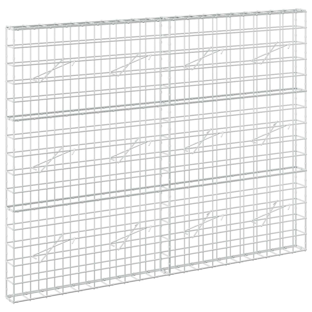 vidaXL Gabion z drutem 5 mm i siatką 10x10 cm 200x10x150 cm