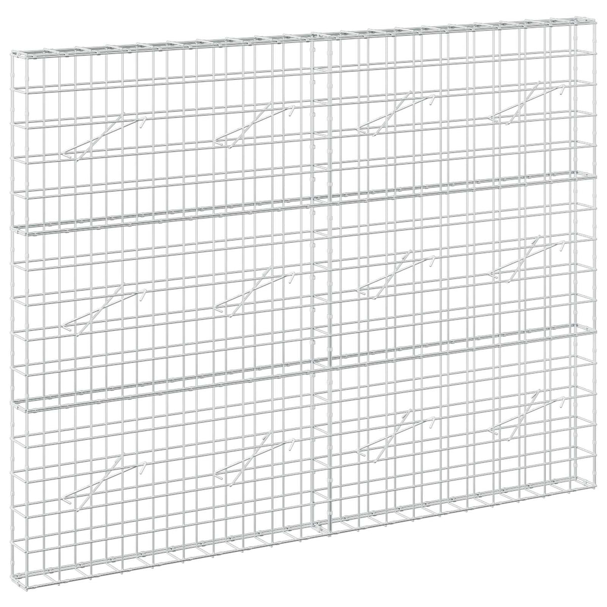 vidaXL Gabion z drutem 5 mm i siatką 10x10 cm 200x10x150 cm