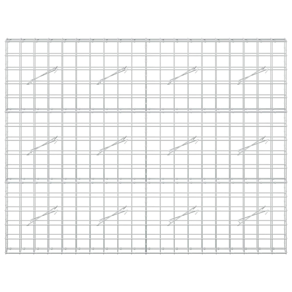 vidaXL Gabion z drutem 5 mm i siatką 10x10 cm 200x10x150 cm