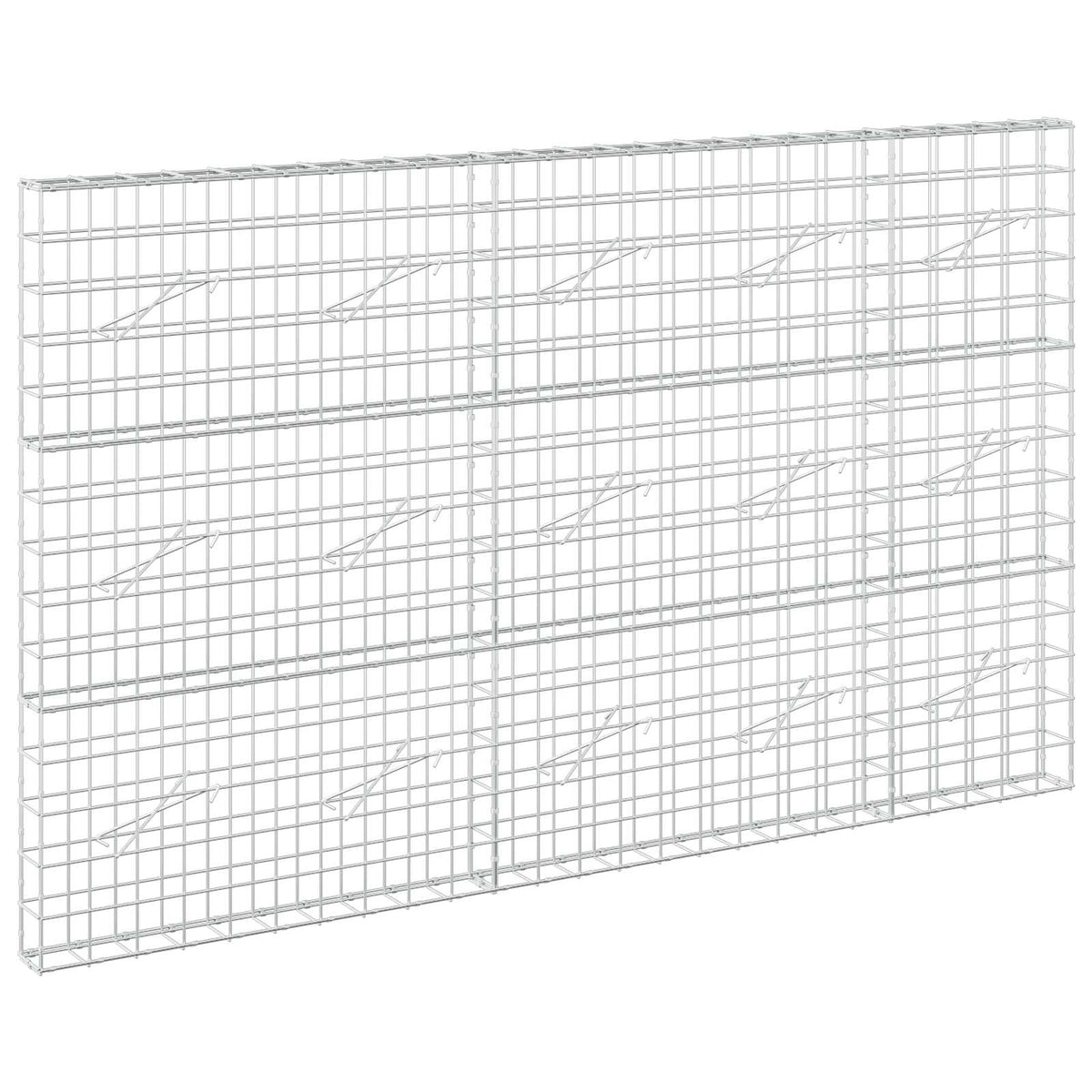 vidaXL Gabion z drutem 5 mm i siatką 10x10 cm 250x10x150 cm