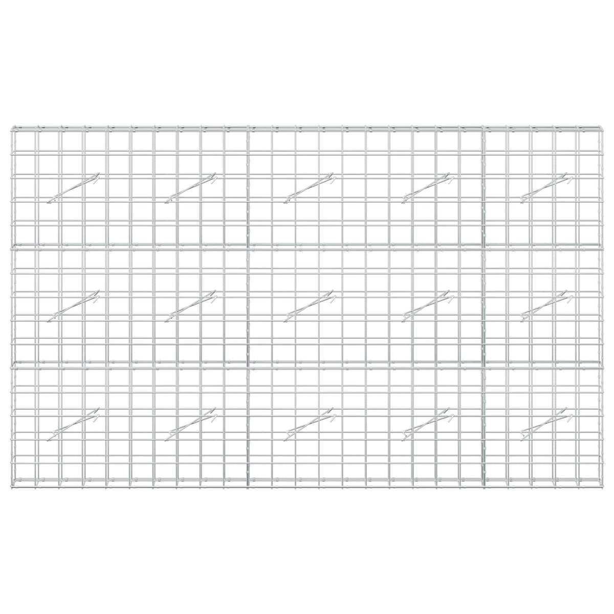 vidaXL Gabion z drutem 5 mm i siatką 10x10 cm 250x10x150 cm