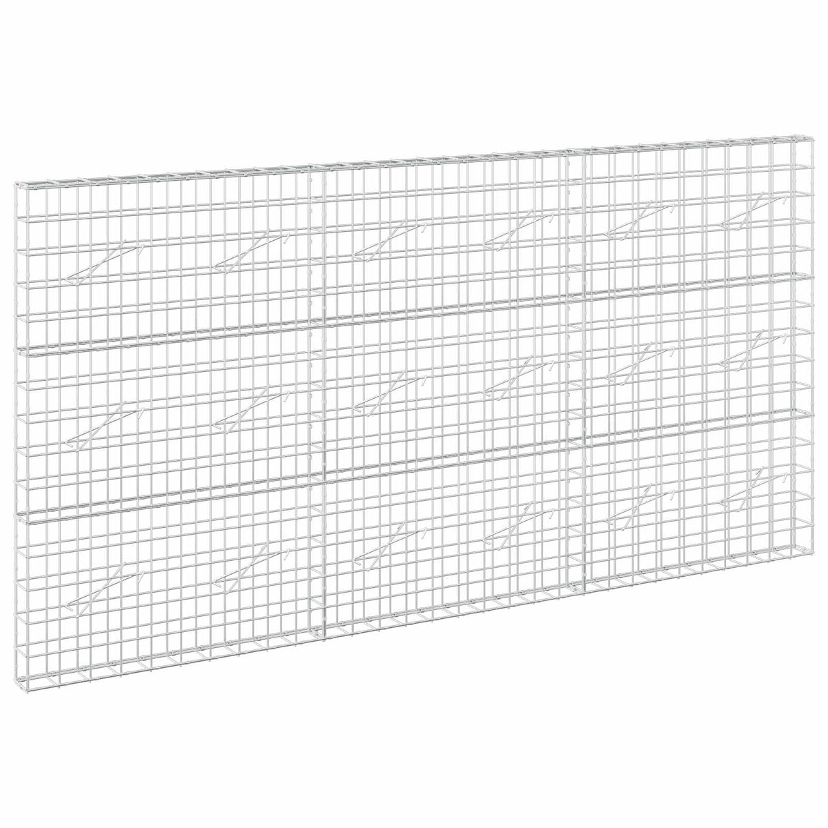 vidaXL Gabion z drutem 5 mm i siatką 10x10 cm 300x10x150 cm