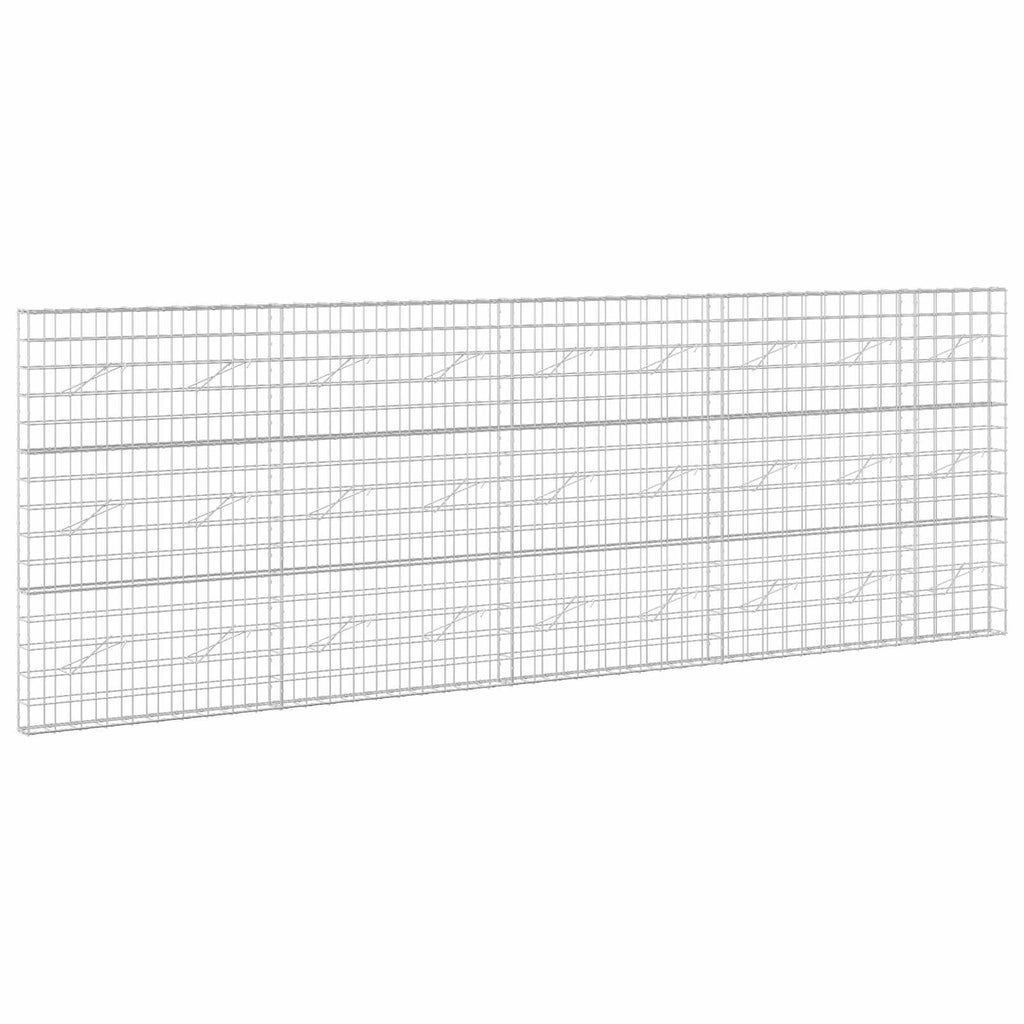 vidaXL Gabion z drutem 5 mm i siatką 10x10 cm 450x10x150 cm