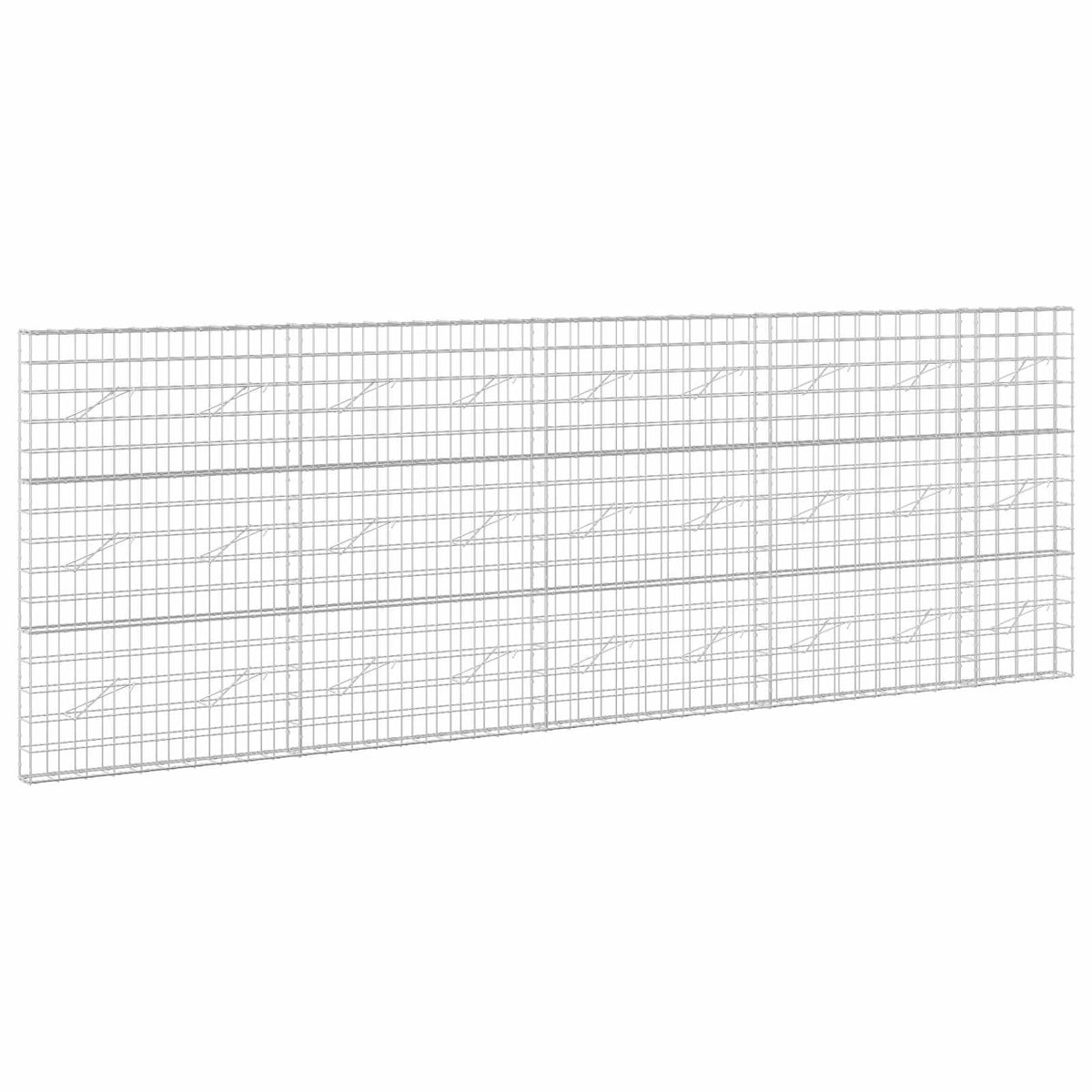 vidaXL Gabion z drutem 5 mm i siatką 10x10 cm 450x10x150 cm