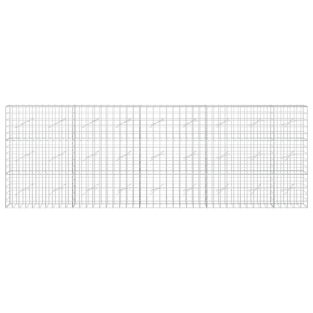 vidaXL Gabion z drutem 5 mm i siatką 10x10 cm 450x10x150 cm