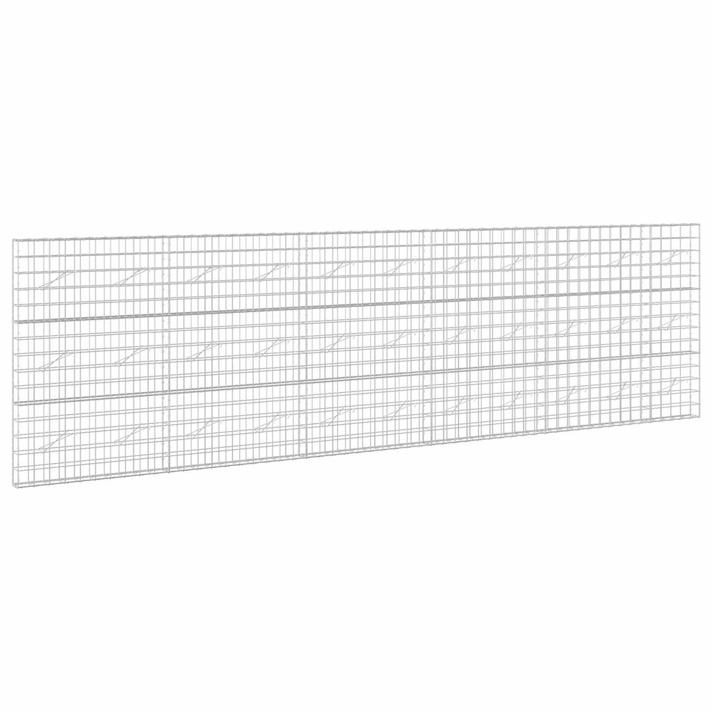 vidaXL Gabion z drutem 5 mm i siatką 10x10 cm 550x10x150 cm