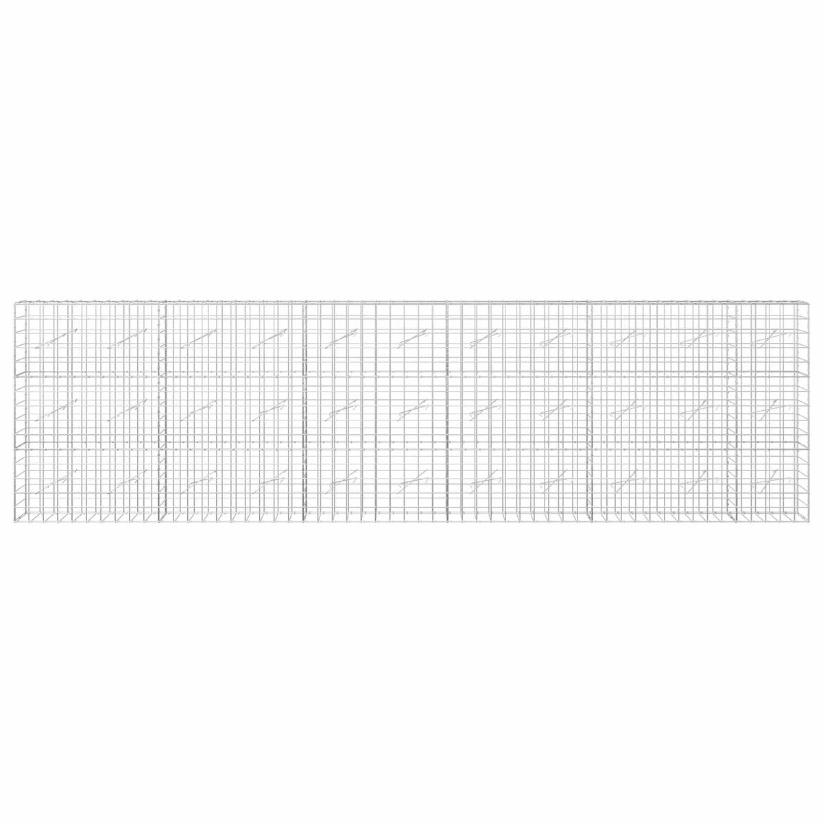 vidaXL Gabion z drutem 5 mm i siatką 10x10 cm 550x10x150 cm