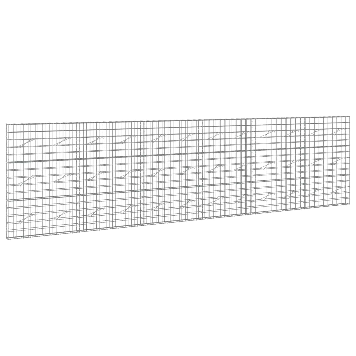 vidaXL Gabion z drutem 5 mm i siatką 10x10 cm 600x10x150 cm