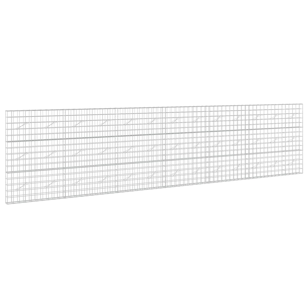 vidaXL Gabion z drutem 5 mm i siatką 10x10 cm 650x10x150 cm
