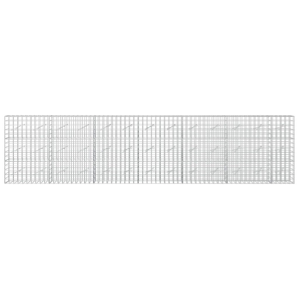 vidaXL Gabion z drutem 5 mm i siatką 10x10 cm 650x10x150 cm