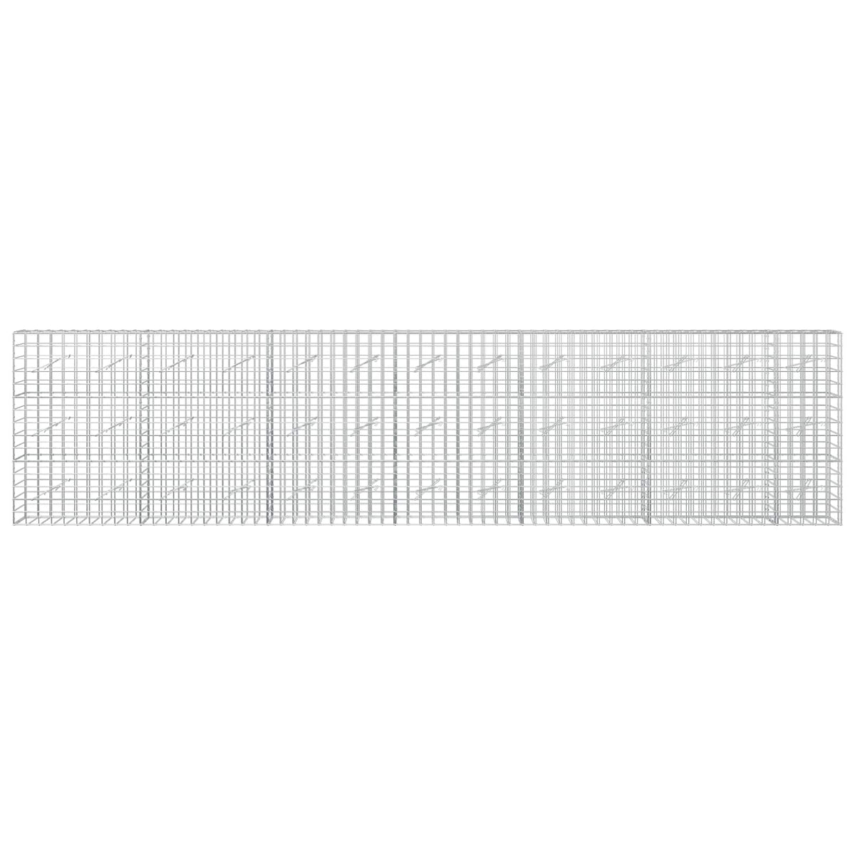 vidaXL Gabion z drutem 5 mm i siatką 10x10 cm 650x10x150 cm