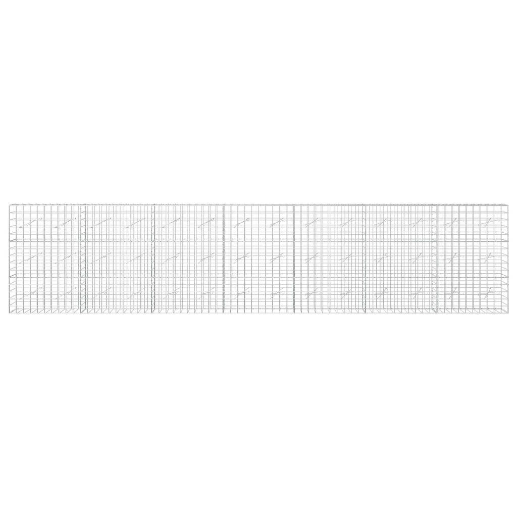 vidaXL Gabion z drutem 5 mm i siatką 10x10 cm 700x10x150 cm