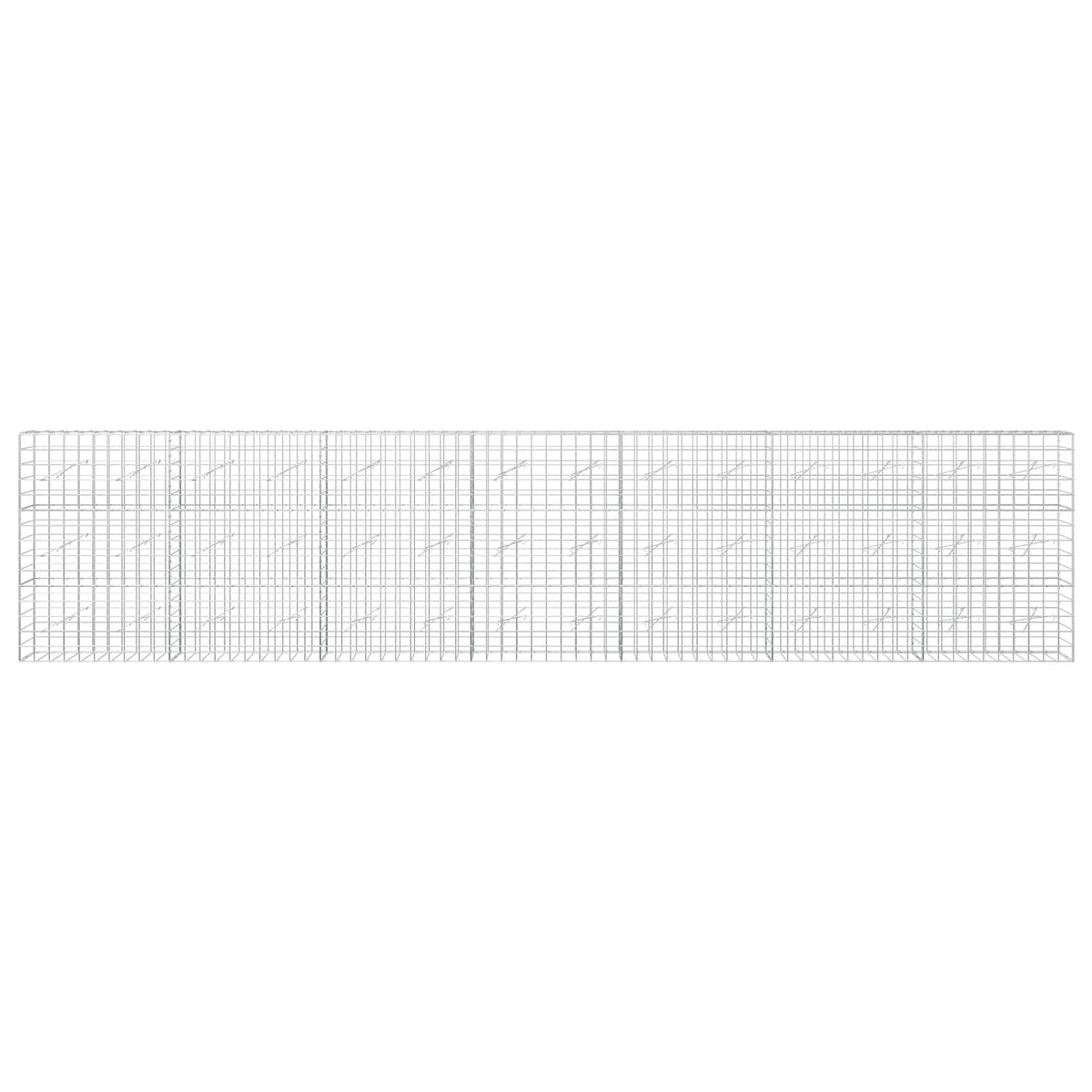 vidaXL Gabion z drutem 5 mm i siatką 10x10 cm 700x10x150 cm
