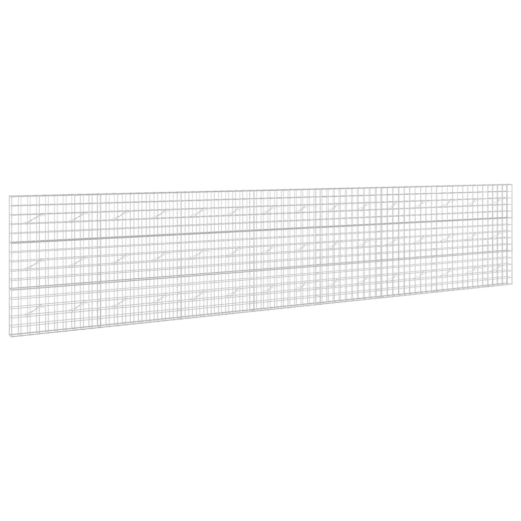 vidaXL Gabion z drutem 5 mm i siatką 10x10 cm 750x10x150 cm