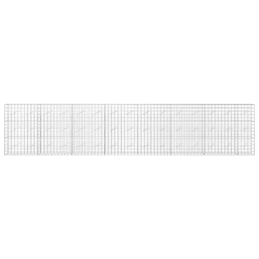 vidaXL Gabion z drutem 5 mm i siatką 10x10 cm 750x10x150 cm
