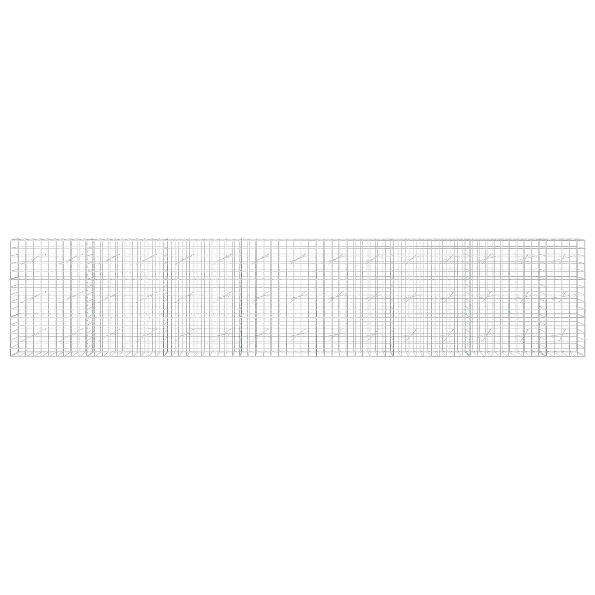 vidaXL Gabion z drutem 5 mm i siatką 10x10 cm 750x10x150 cm