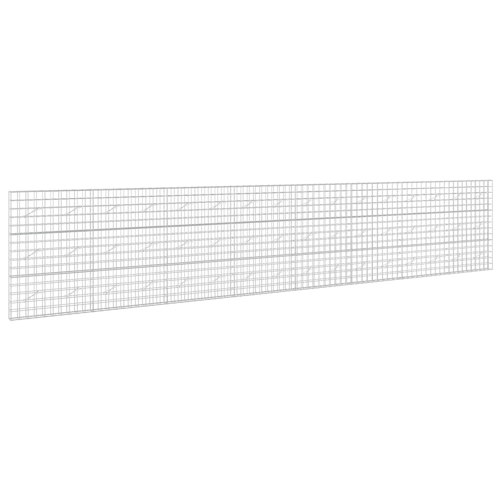 vidaXL Gabion z drutem 5 mm i siatką 10x10 cm 800x10x150 cm