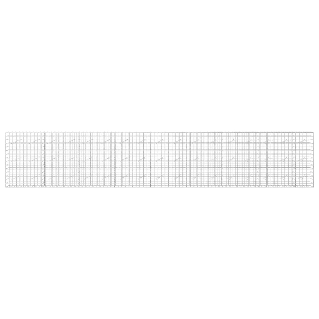 vidaXL Gabion z drutem 5 mm i siatką 10x10 cm 850x10x150 cm