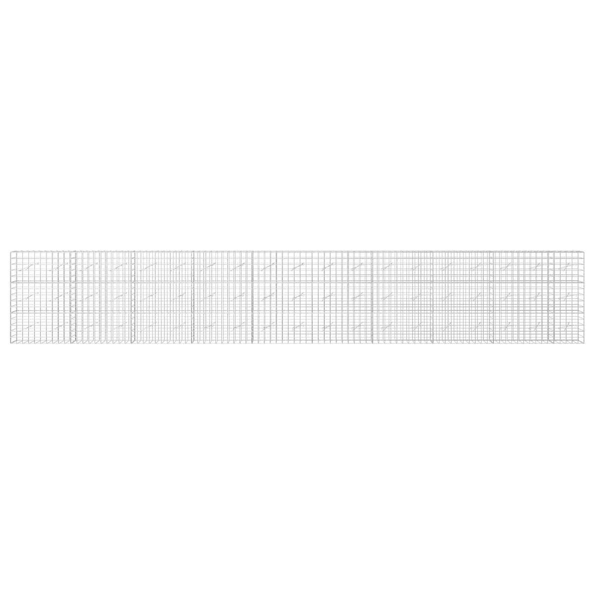 vidaXL Gabion z drutem 5 mm i siatką 10x10 cm 950x10x150 cm
