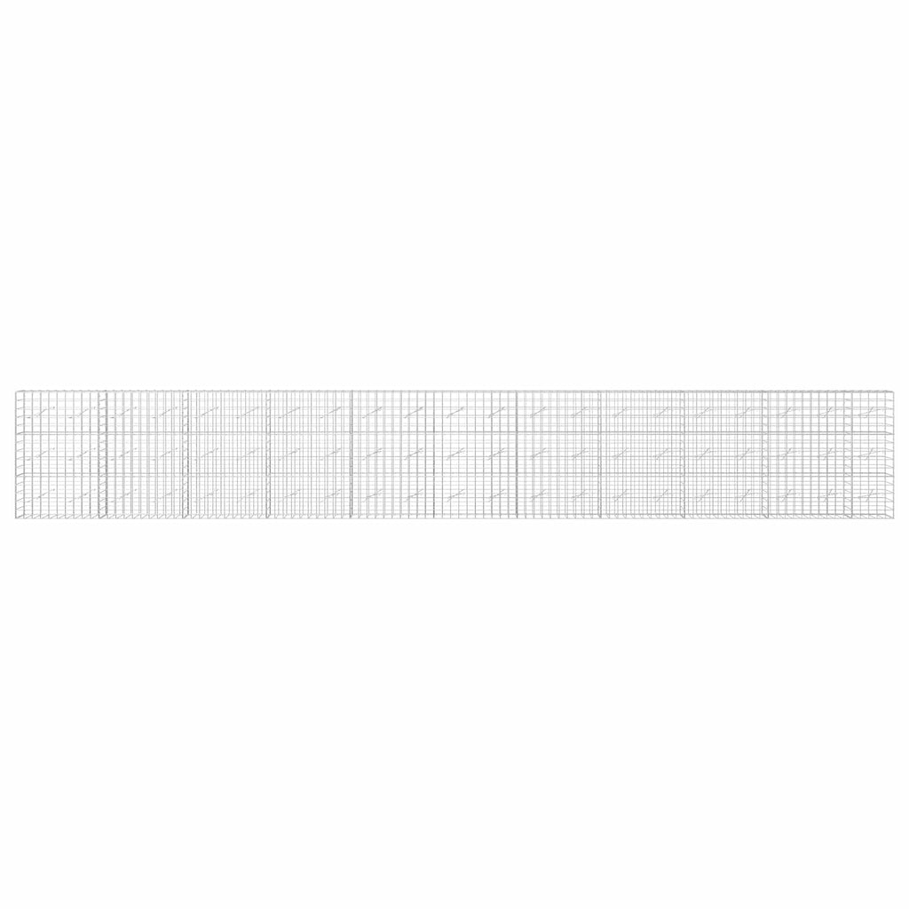 vidaXL Gabion z drutem 5 mm i siatką 10x10 cm 1050x10x150 cm