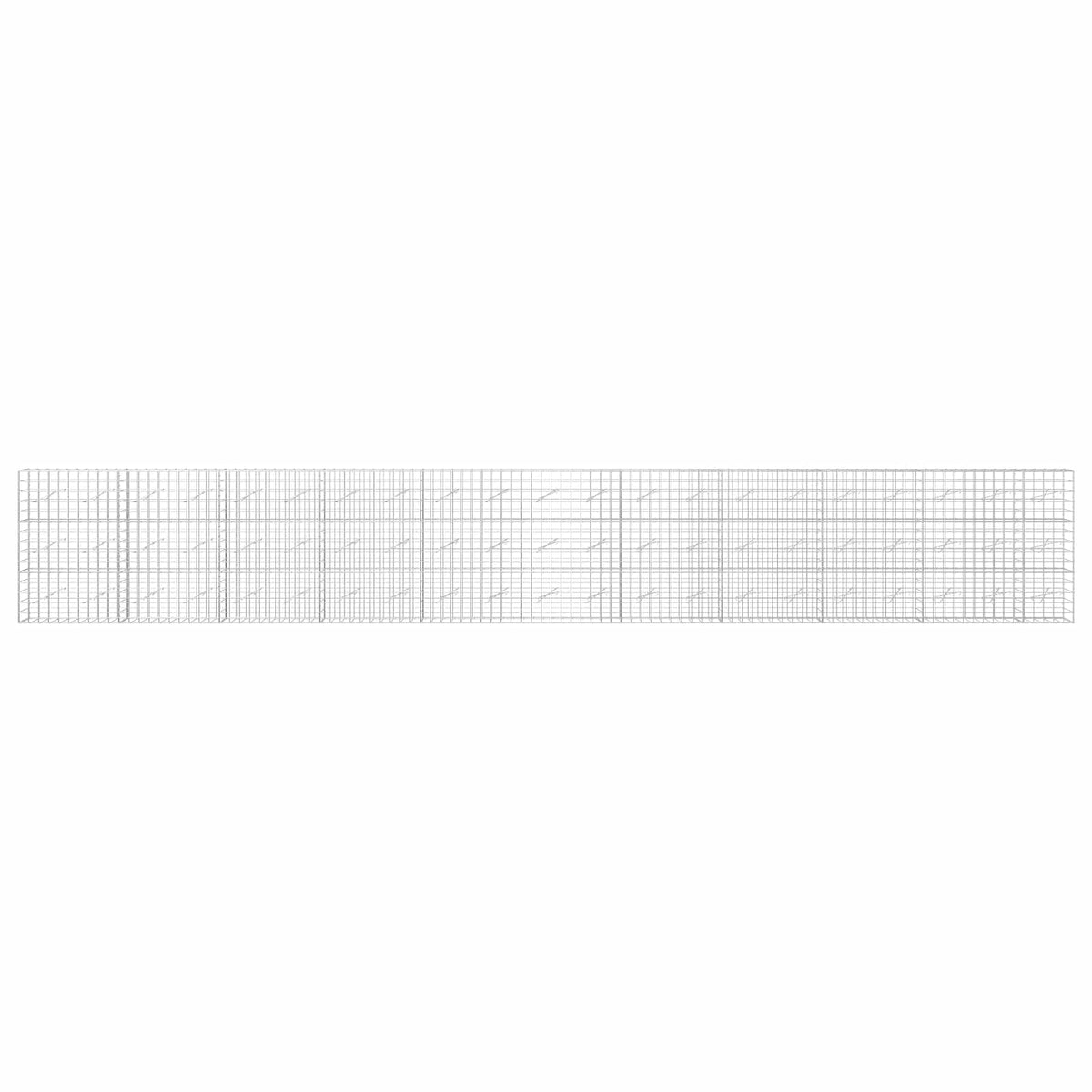 vidaXL Gabion z drutem 5 mm i siatką 10x10 cm 1050x10x150 cm