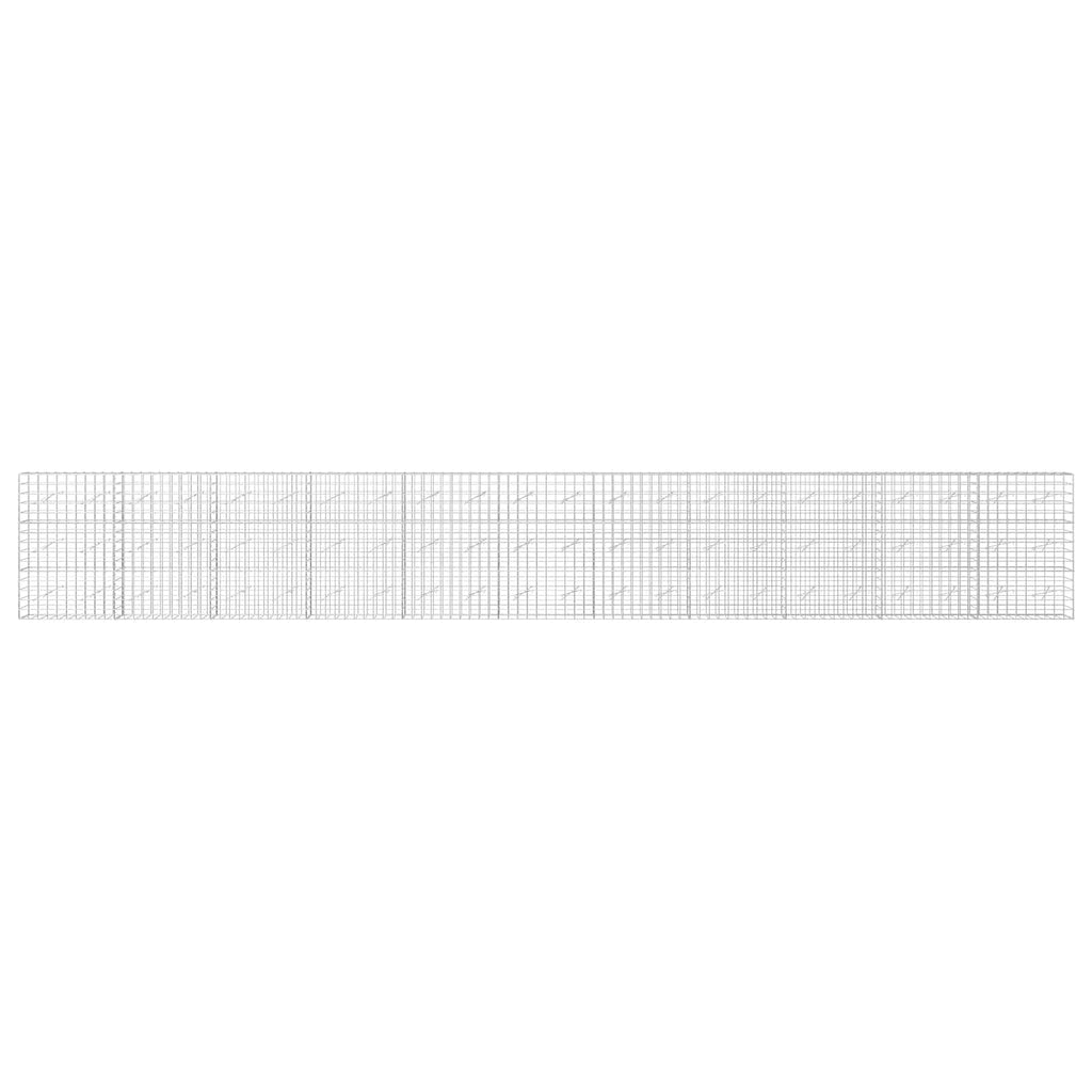vidaXL Gabion z drutem 5 mm i siatką 10x10 cm 1100x10x150 cm