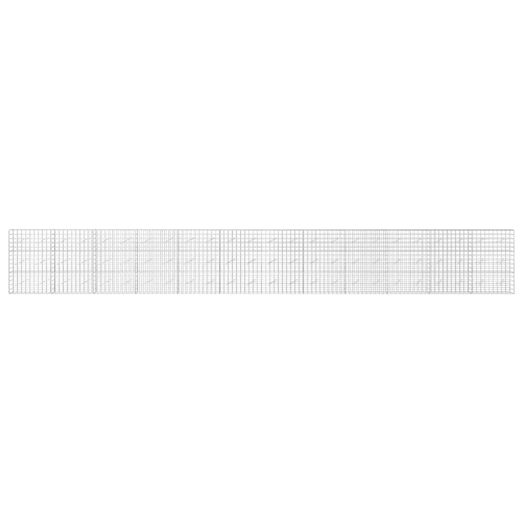 vidaXL Gabion z drutem 5 mm i siatką 10x10 cm 1200x10x150 cm