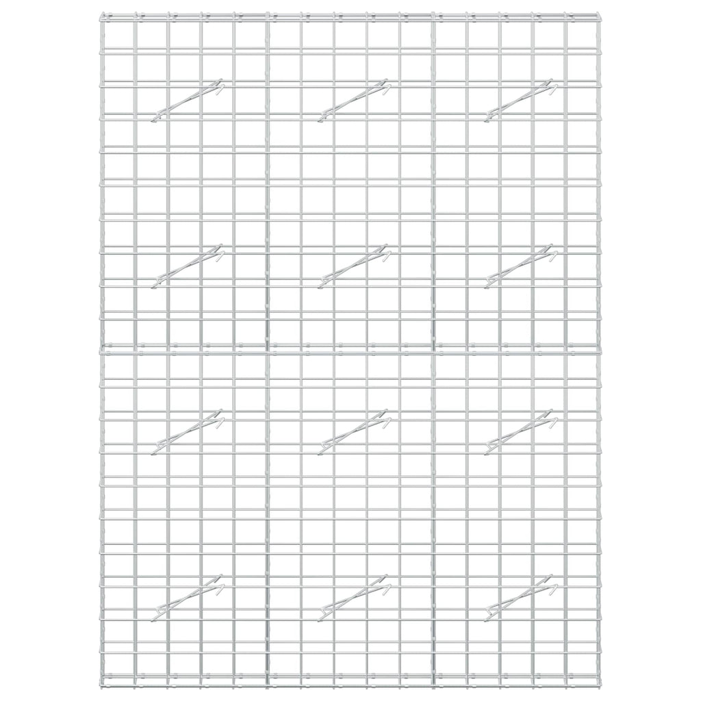 vidaXL Gabion z drutem 5 mm i siatką 10x10 cm 150x10x200 cm