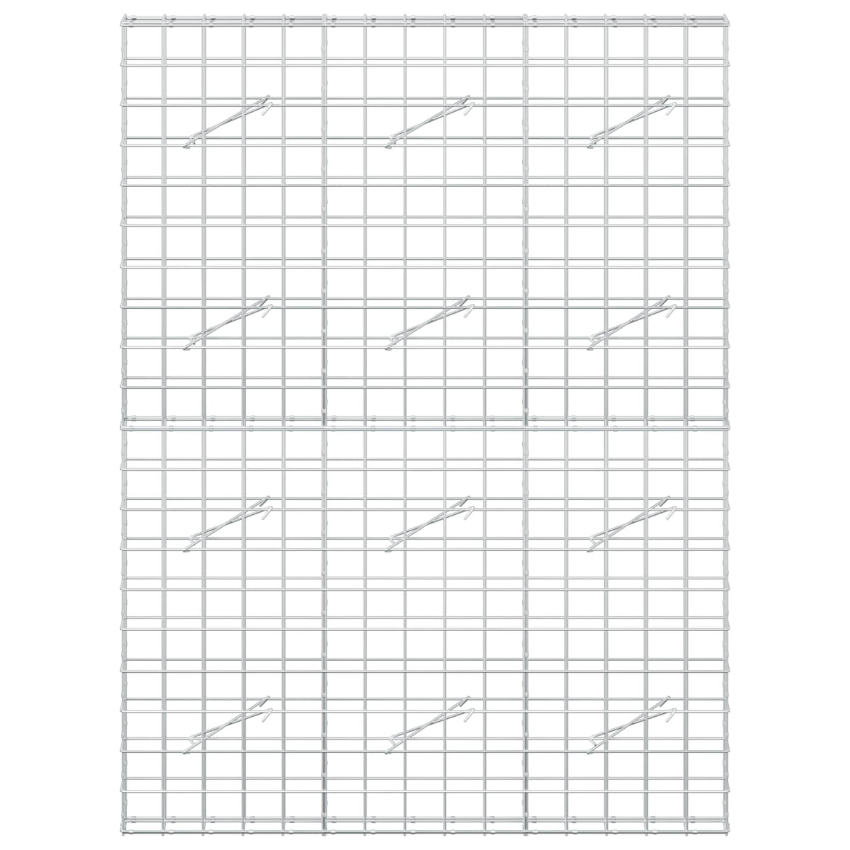 vidaXL Gabion z drutem 5 mm i siatką 10x10 cm 150x10x200 cm