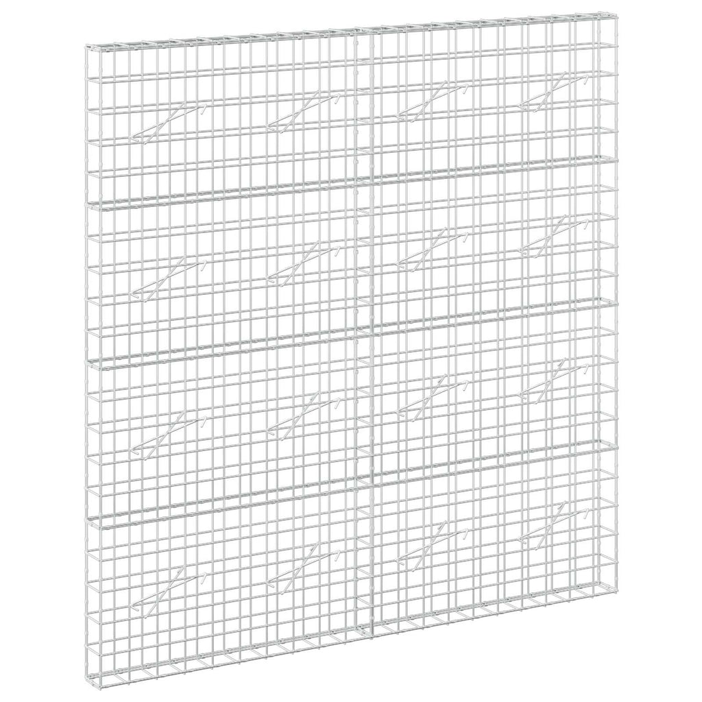vidaXL Gabion z drutem 5 mm i siatką 10x10 cm 200x10x200 cm
