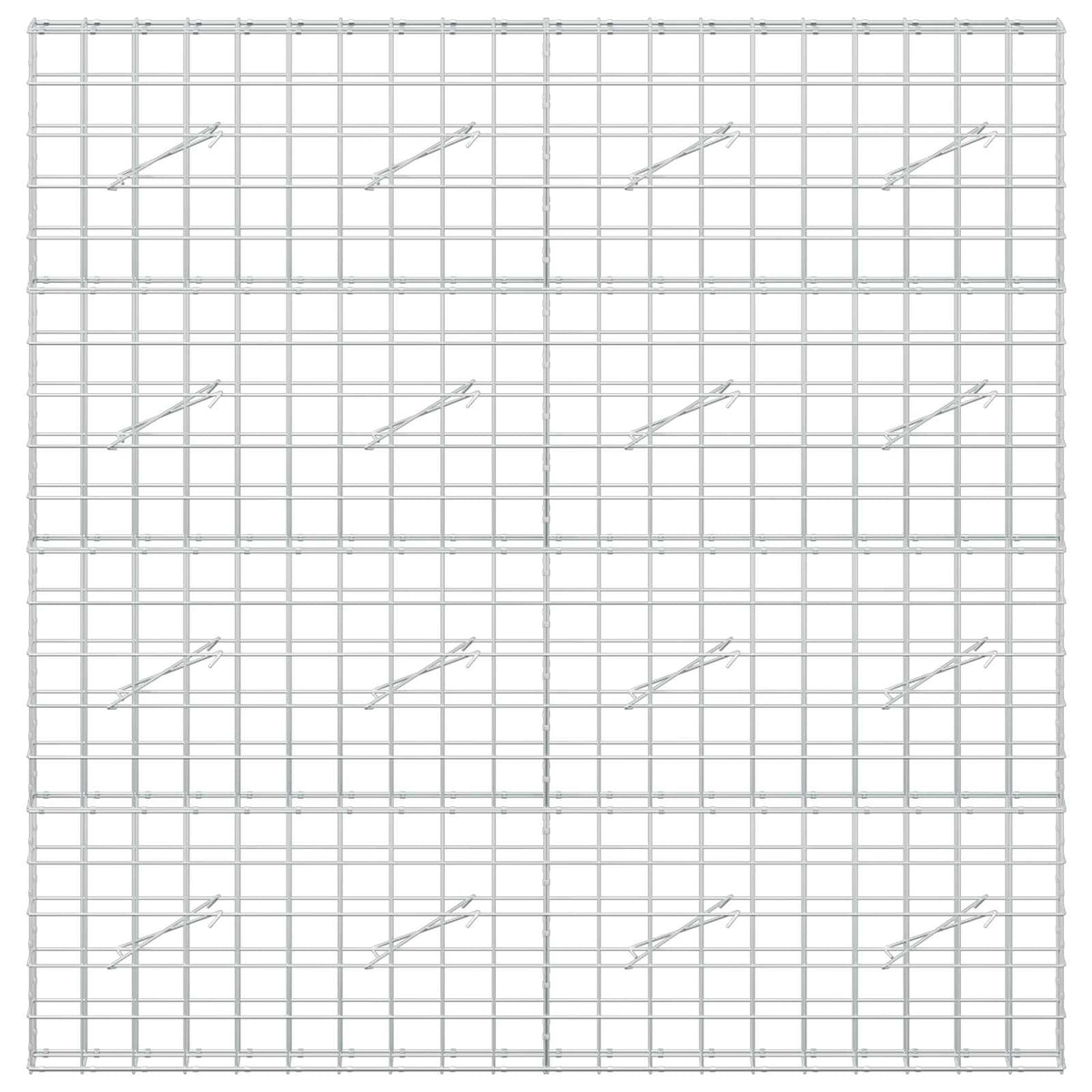 vidaXL Gabion z drutem 5 mm i siatką 10x10 cm 200x10x200 cm