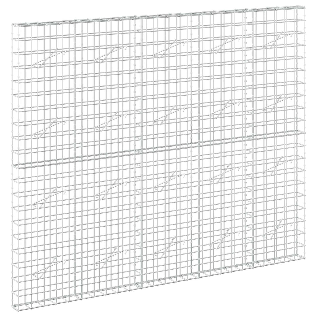 vidaXL Gabion z drutem 5 mm i siatką 10x10 cm 250x10x200 cm