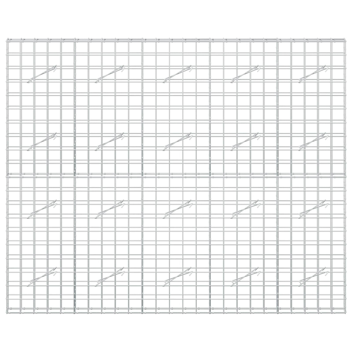 vidaXL Gabion z drutem 5 mm i siatką 10x10 cm 250x10x200 cm