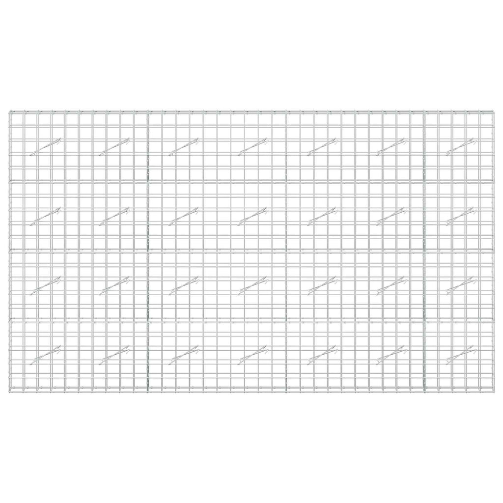 vidaXL Gabion z drutem 5 mm i siatką 10x10 cm 350x10x200 cm