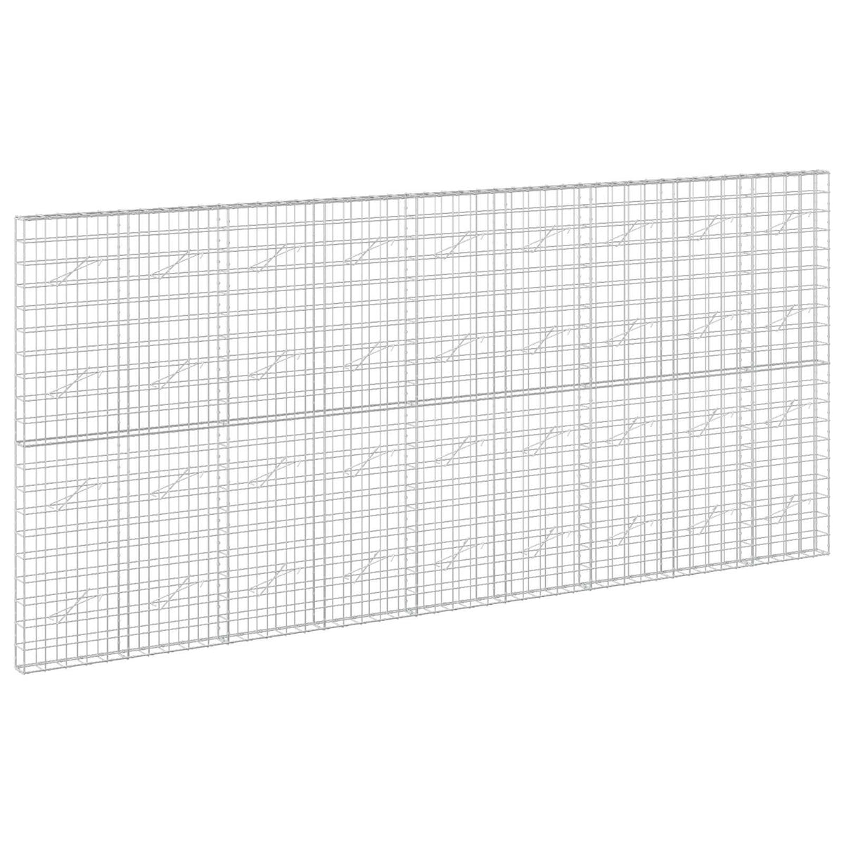 vidaXL Gabion z drutem 5 mm i siatką 10x10 cm 450x10x200 cm