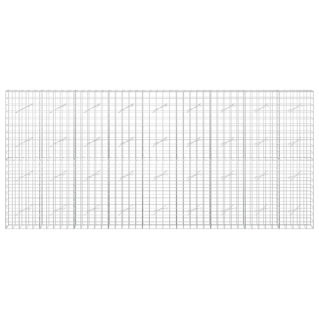 vidaXL Gabion z drutem 5 mm i siatką 10x10 cm 450x10x200 cm