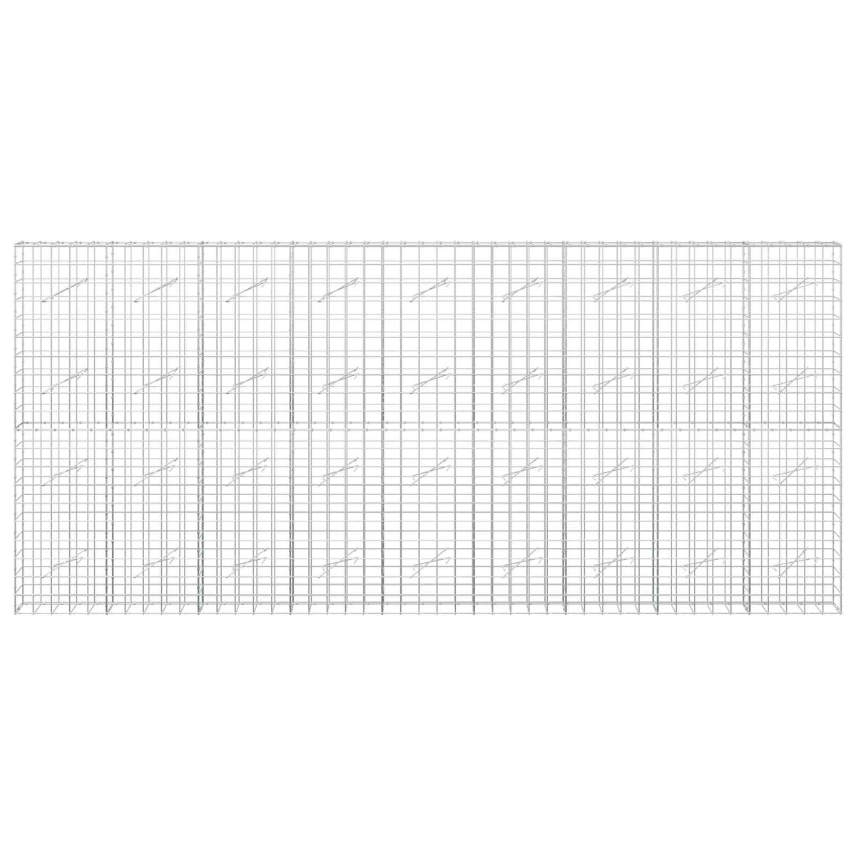 vidaXL Gabion z drutem 5 mm i siatką 10x10 cm 450x10x200 cm