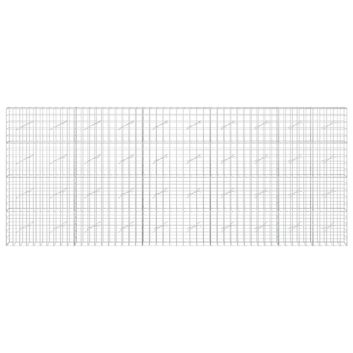 vidaXL Gabion z drutem 5 mm i siatką 10x10 cm 500x10x200 cm