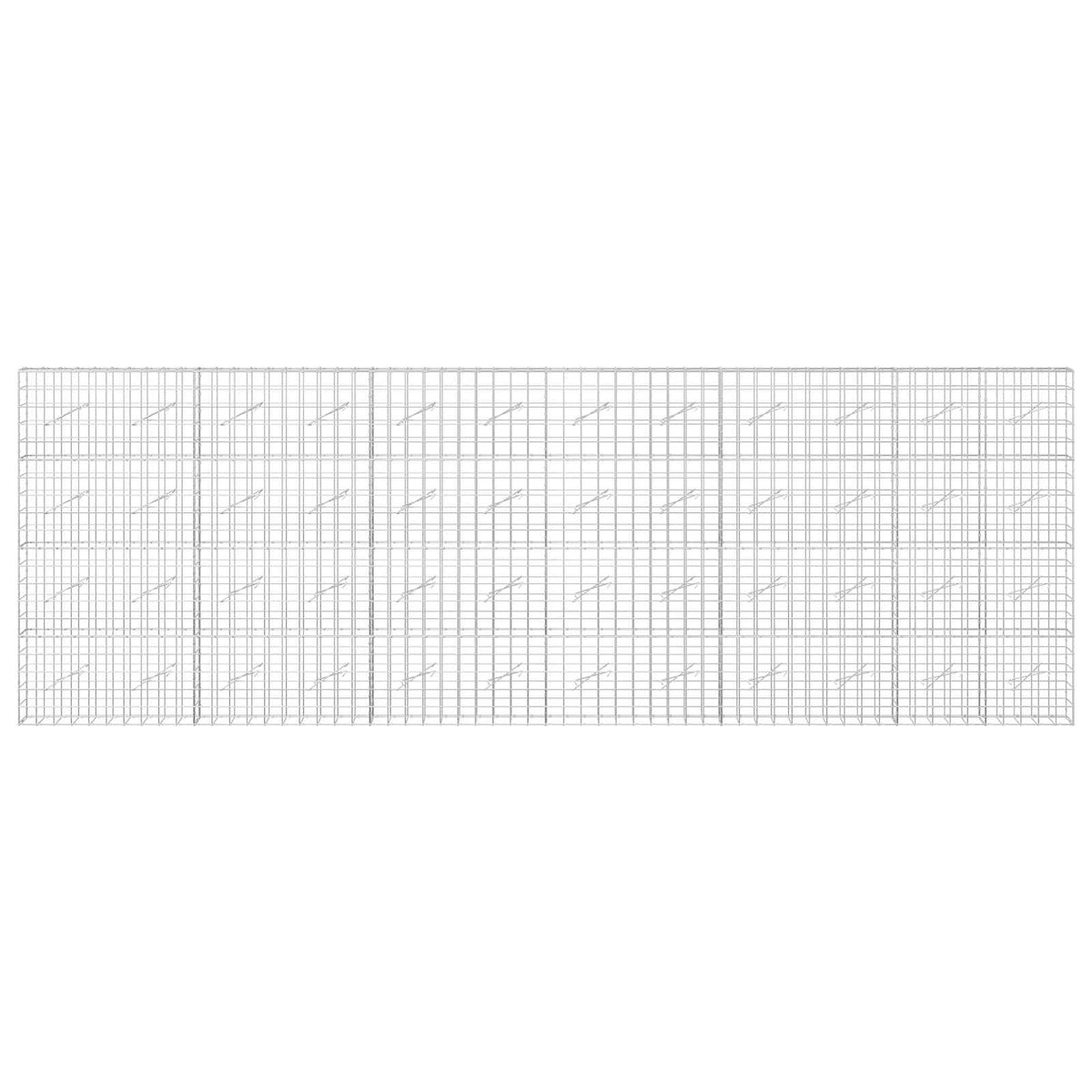 vidaXL Gabion z drutem 5 mm i siatką 10x10 cm 600x10x200 cm