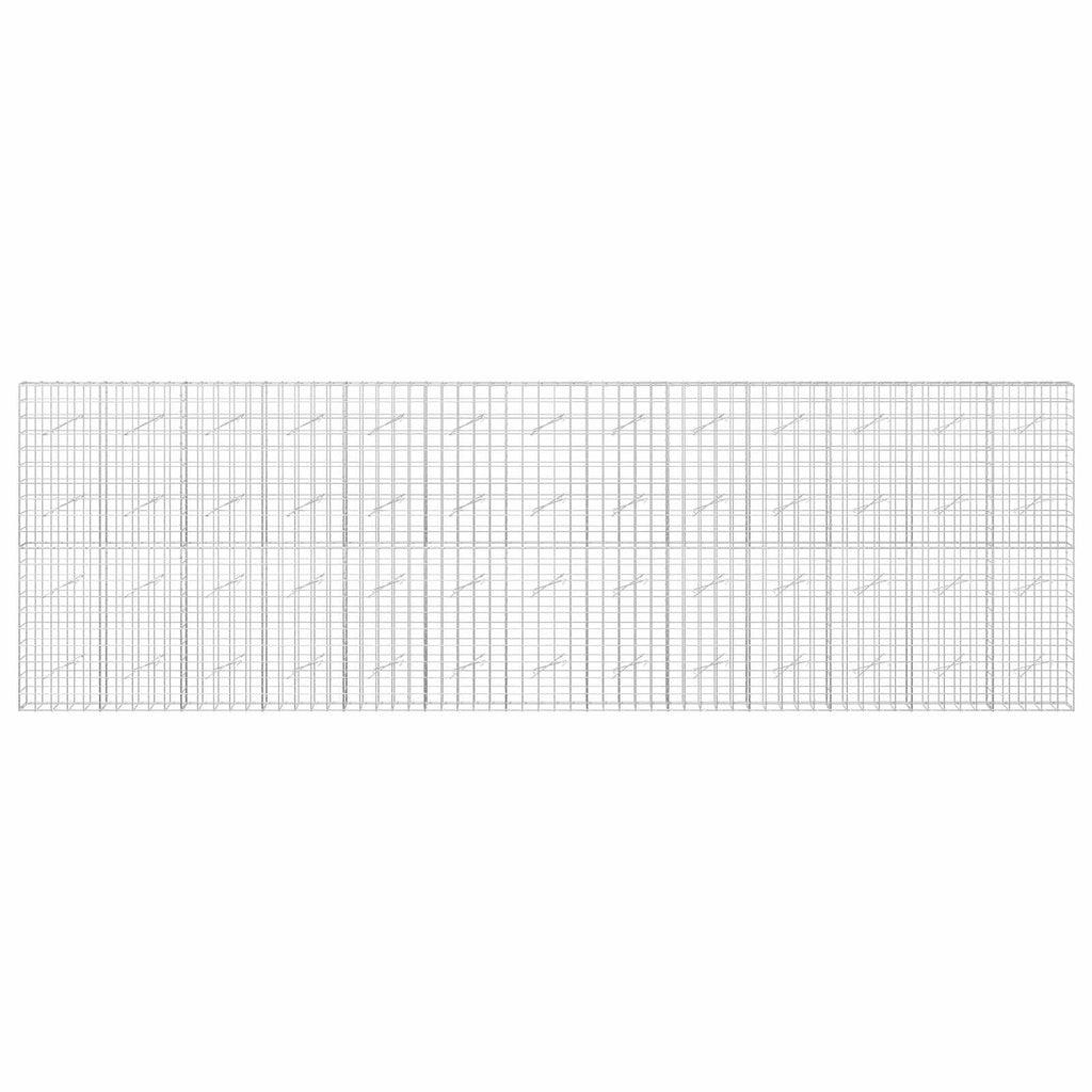 vidaXL Gabion z drutem 5 mm i siatką 10x10 cm 650x10x200 cm