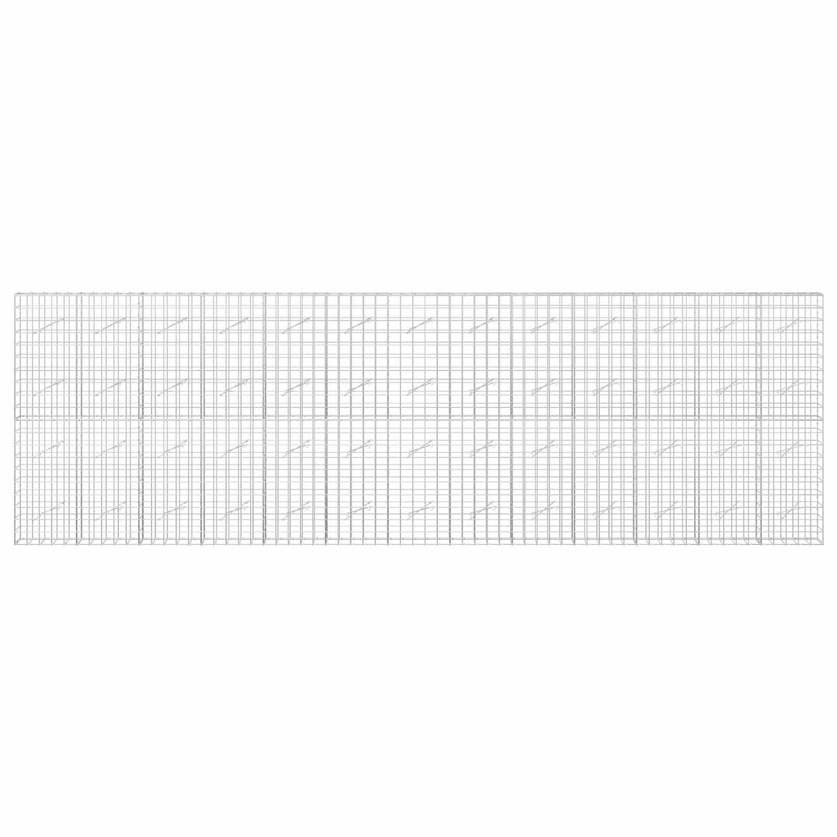 vidaXL Gabion z drutem 5 mm i siatką 10x10 cm 650x10x200 cm