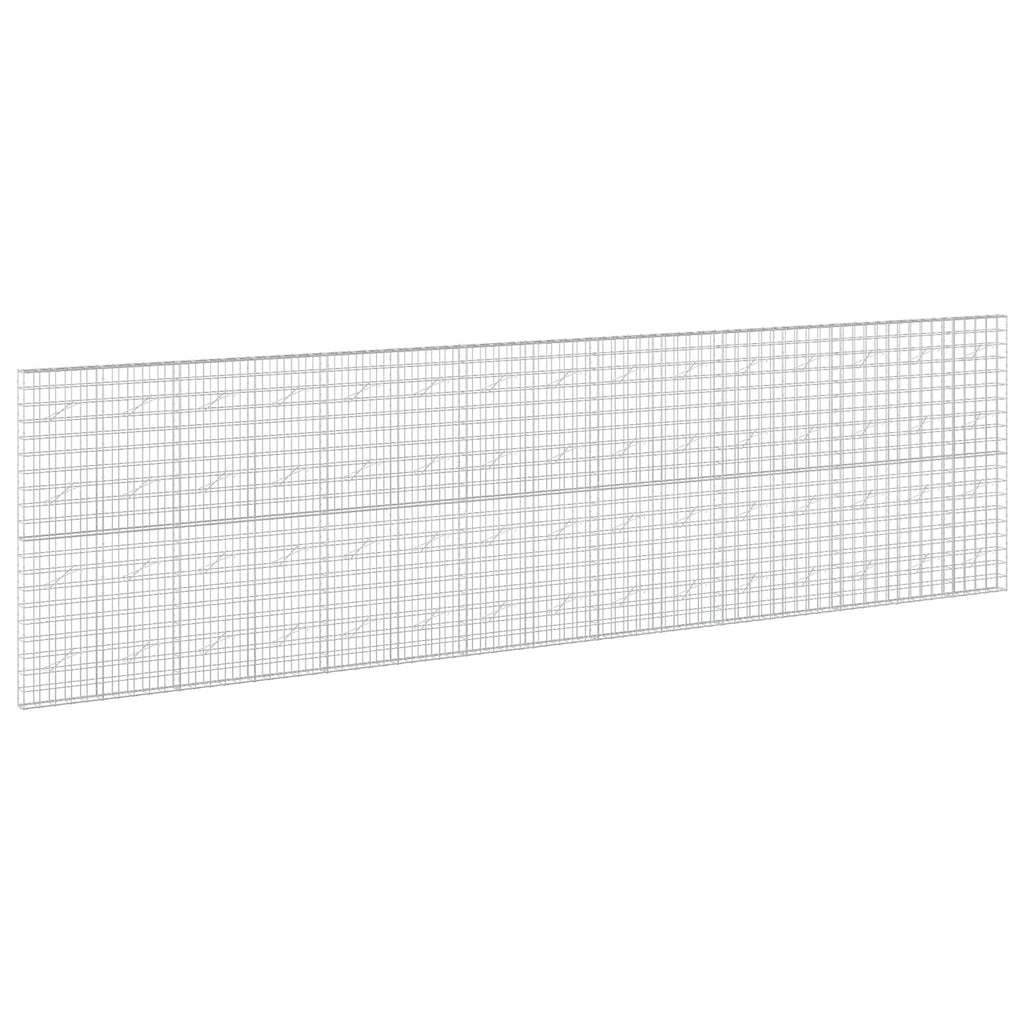 vidaXL Gabion z drutem 5 mm i siatką 10x10 cm 750x10x200 cm