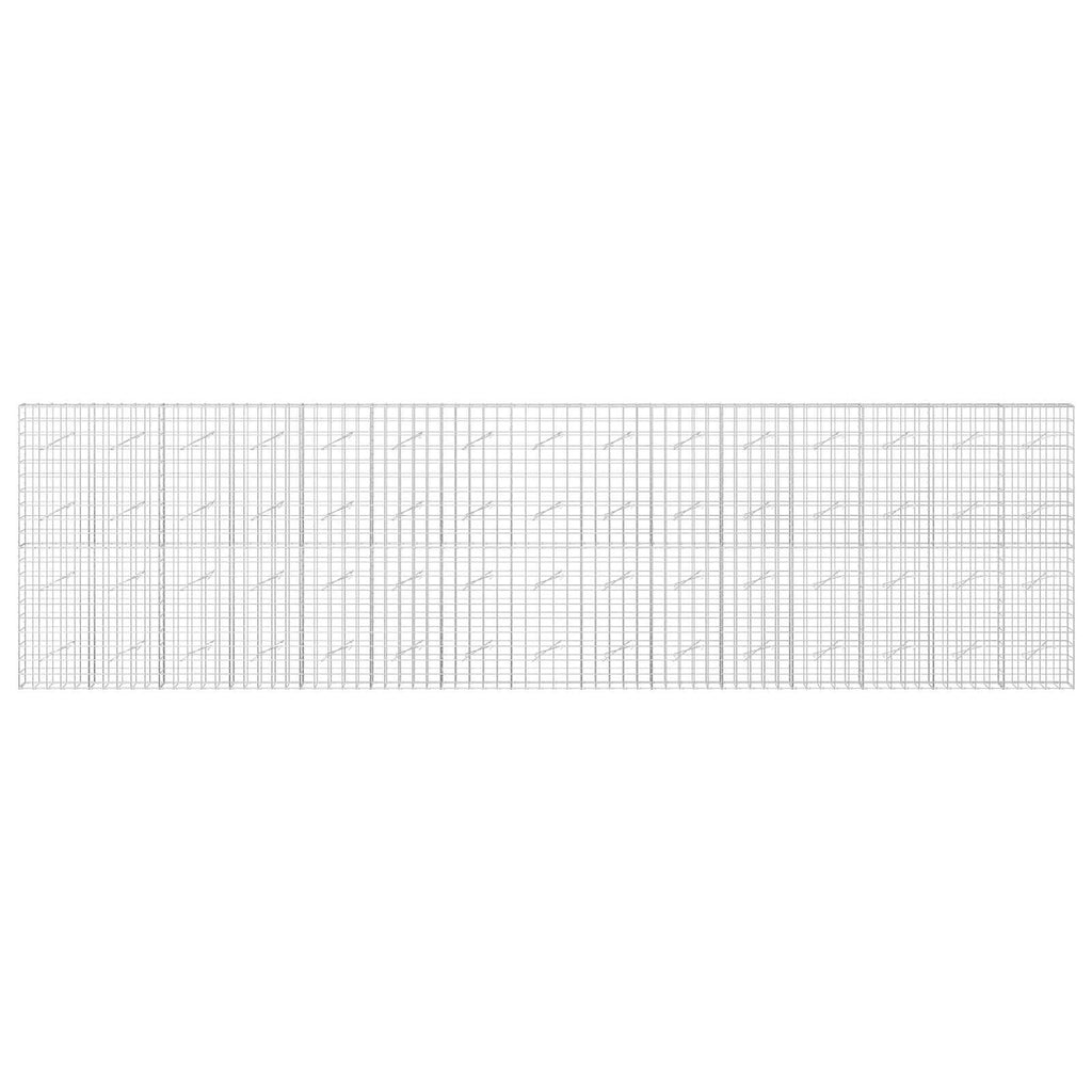 vidaXL Gabion z drutem 5 mm i siatką 10x10 cm 750x10x200 cm