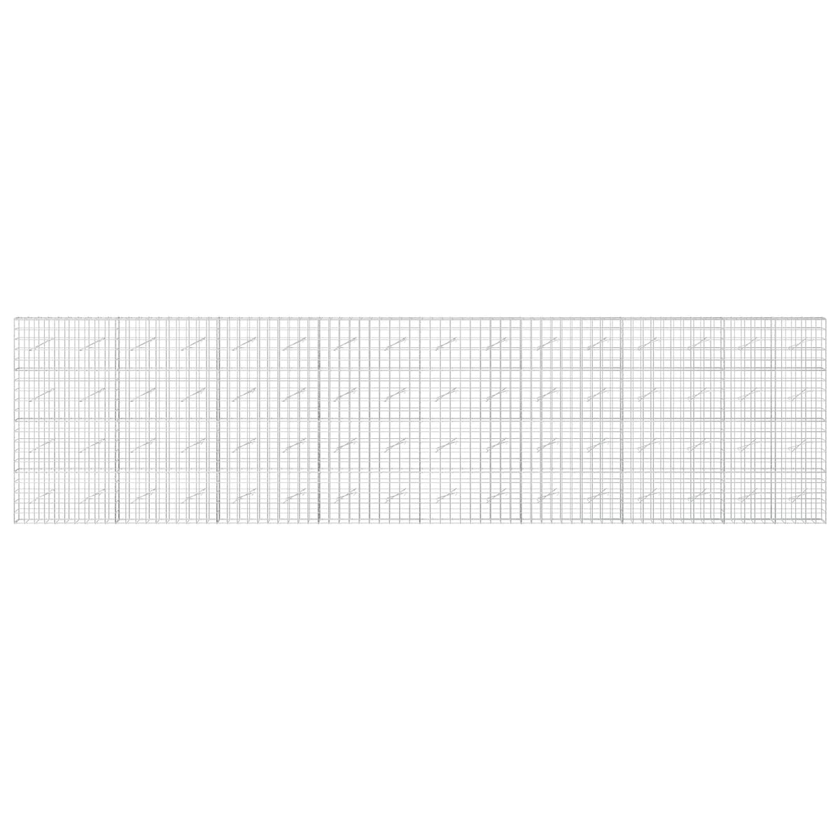 vidaXL Gabion z drutem 5 mm i siatką 10x10 cm 800x10x200 cm