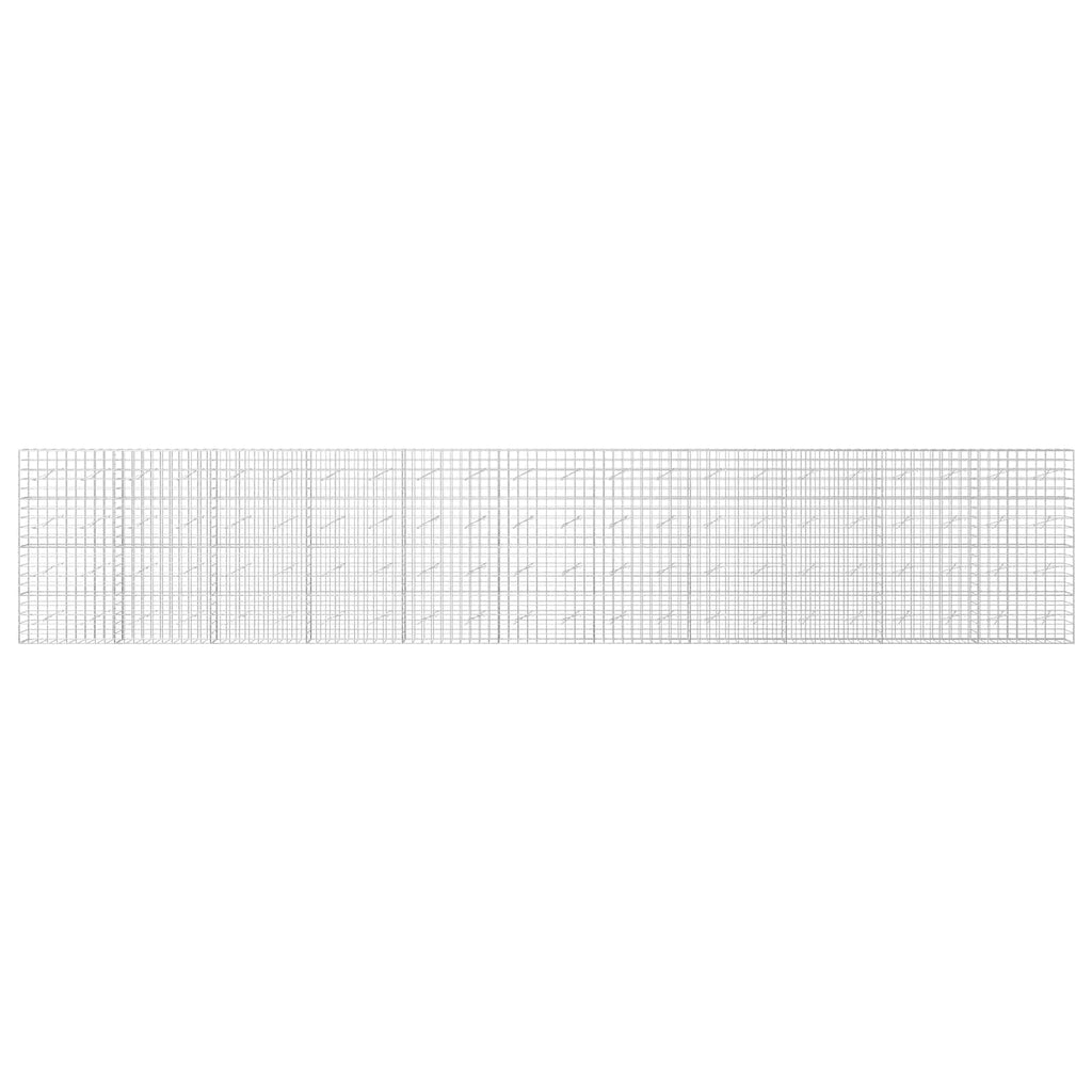 vidaXL Gabion z drutem 5 mm i siatką 10x10 cm 1100x10x200 cm