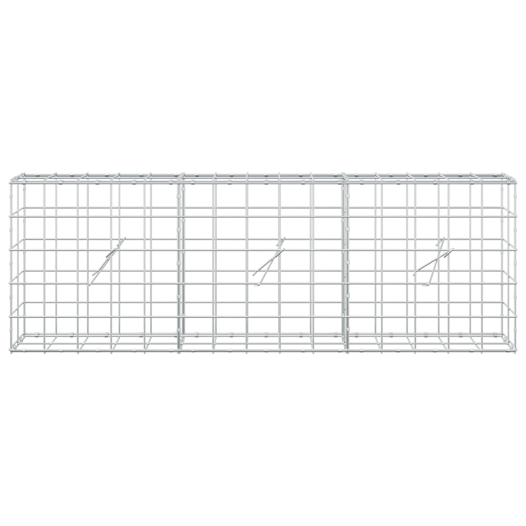 vidaXL Gabion z drutem 5 mm i siatką 10x10 cm 150x20x50 cm