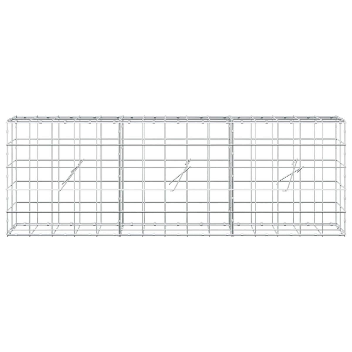 vidaXL Gabion z drutem 5 mm i siatką 10x10 cm 150x20x50 cm