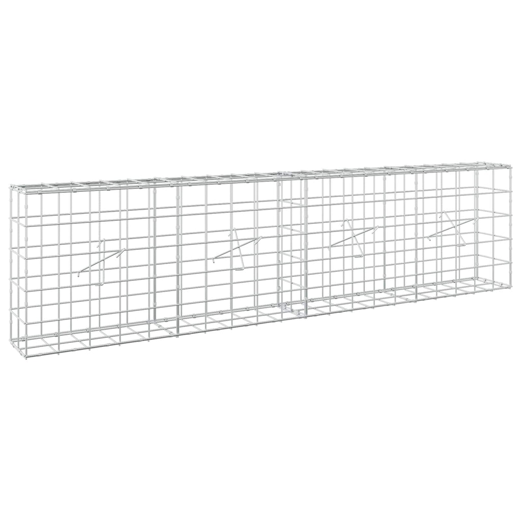 vidaXL Gabion z drutem 5 mm i siatką 10x10 cm 200x20x50 cm