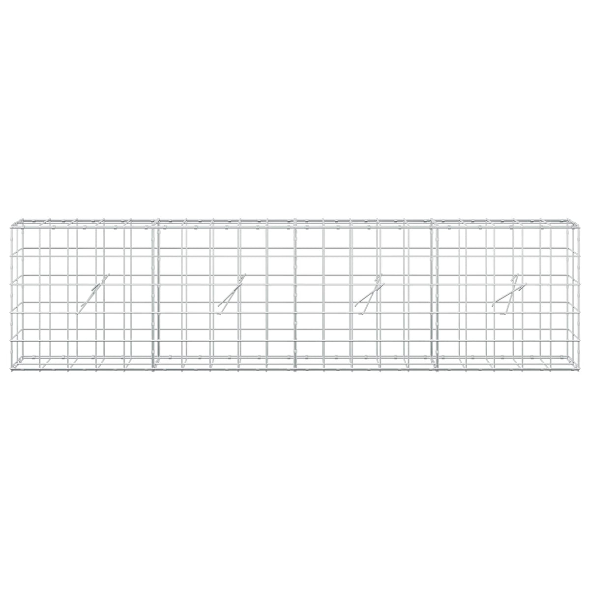vidaXL Gabion z drutem 5 mm i siatką 10x10 cm 200x20x50 cm